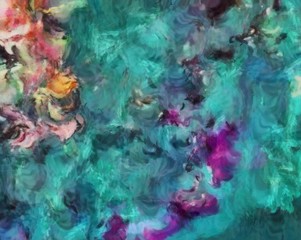 Abstract background. Massive textured layers of oil paint on canvas. Dirty style design pattern. Grunge hand drawn texture. Vintage wallpaper. Watercolor details and elements. Dry acrylic mixed art.