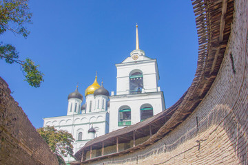 09/22/2018. Russia. Pskov. Pskov Kremlin. Trinity Cathedral.