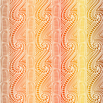 Maori tribal pattern vector seamless. African fabric texture. Traditional polynesian aboriginal art. Hawaiian background for boho textile blanket, wallpaper, wrapping paper and backdrop template.