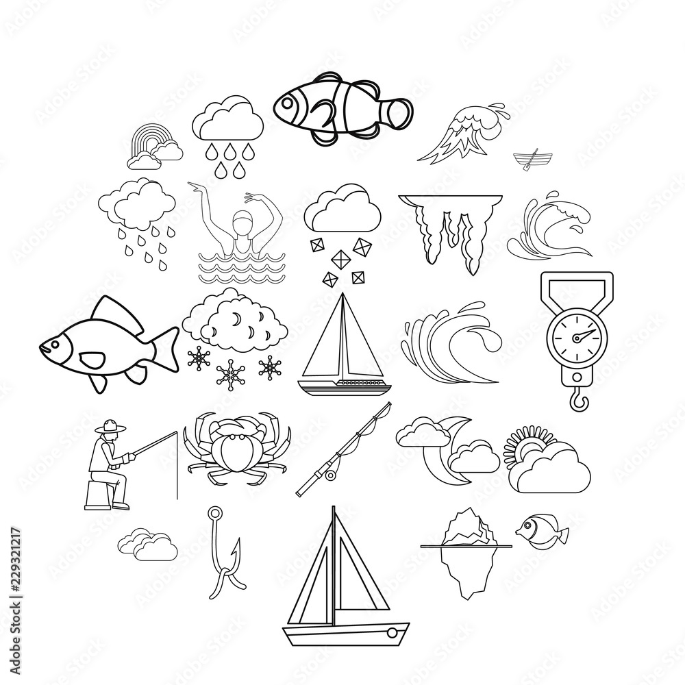 Poster vacuity icons set. outline set of 25 vacuity vector icons for web isolated on white background