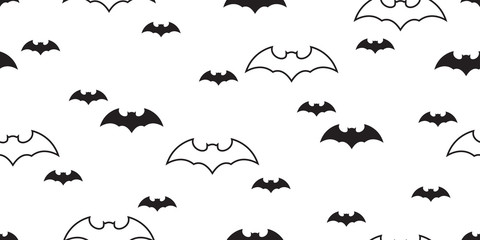 bat seamless pattern Halloween vector Dracula scarf isolated ghost flock illustration repeat wallpaper tile background