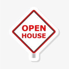 Open House sign sticker