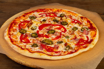 Pizza with bacon