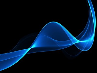      Abstract blue flow wave background 