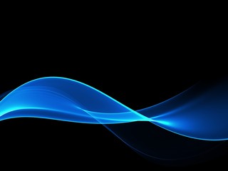      Abstract blue flow wave background 