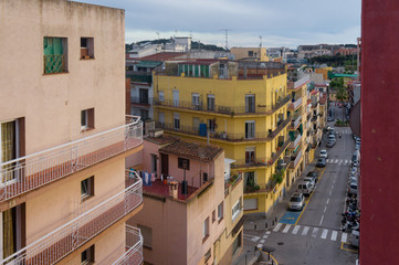 Rue vu du dessus à Barcelone