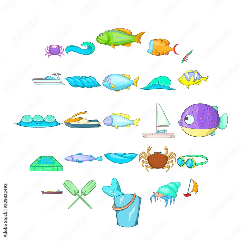 Poster sopping icons set. cartoon set of 25 sopping vector icons for web isolated on white background
