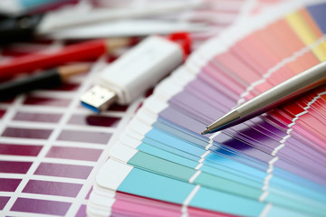 Color print of pantone statistics offset
