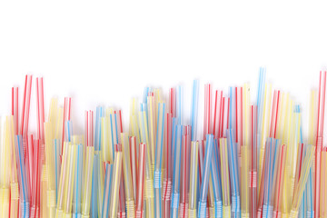 Closeup on colorful plastic jars