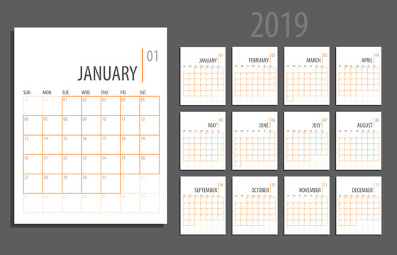 Calendar planner 2019