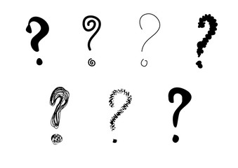 question mark interrogation point vector drawing
