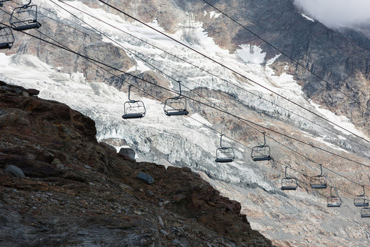 chairlift is switzerland alps summer time