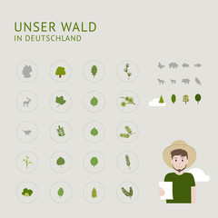 Unser Wald in Deutschland - Icons