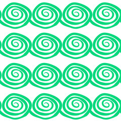 Abstract curly geometric seamless pattern. Doodle background. Vector illustration.