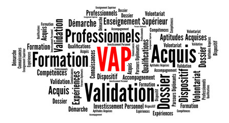 Fototapeta premium VAP validation des acquis professionnels nuage de mots 