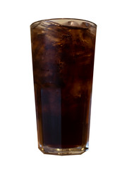 ice cola in a glass