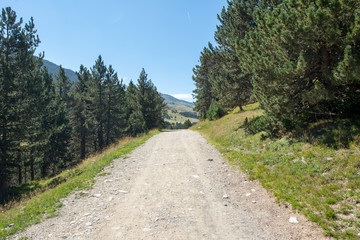 Road to Montgarri in the valley of Aran