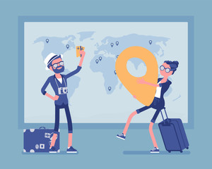 Travel planning at map