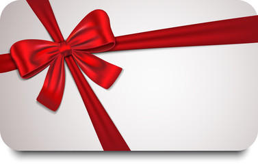 Red ribbon gift card