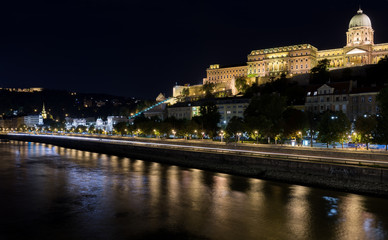 Fototapeta na wymiar Nightview of Castle of Buda - Budapest