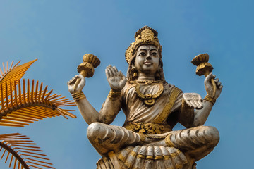 Obraz premium Architecture of Ayyappa Swamy Temple in Dwarapudi, India.