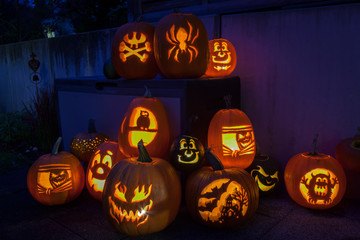 Spooky Halloween pumpkins