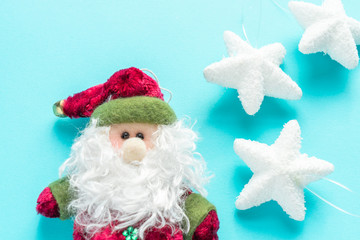 Santa Claus and White Stars