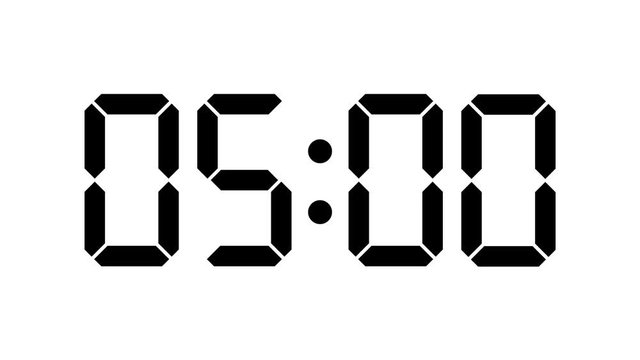 Digital timer of 60 seconds with regular hundredths, 4K UHD, optimized for 25 fps to avoid frame rate distortions and interpolation artifacts - Black on white - arzawen.com/timer