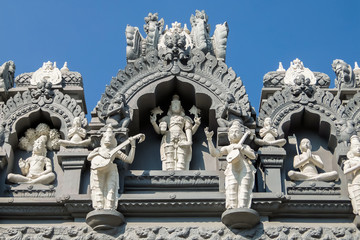 Fototapeta na wymiar Details of architecture of Sri Venkateswara Museum Of Temple Art in Tirupati, India.