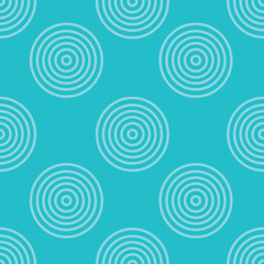 Abstract seamless pattern with monochrome thin concentric circles on white background. Abstract round seamless pattern with concentric rings of thin lines. Vector illustration.