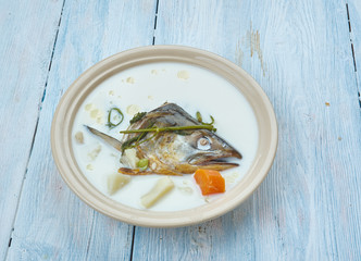 Norwegian salmon soup