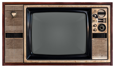 Old TV with black screen. Include TV Screen Texture