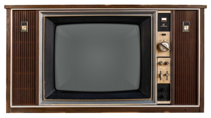 Old TV with black screen. Include TV Screen Texture