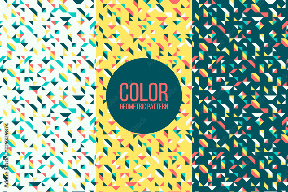 Poster retro abstract pattern in geometric style. classic color with geometric figures. creative abstract b