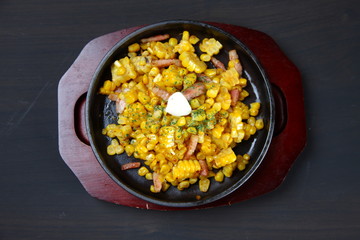 コーンのバター炒め