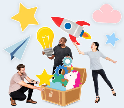 Creative people with a treasure chest of ideas - Powered by Adobe