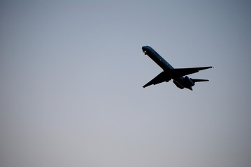 Airplane flying in the sky