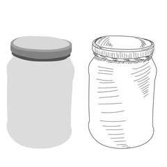 vector, on a white background, a jar with a lid