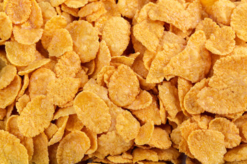 Corn flakes assortment  as a background copy space
