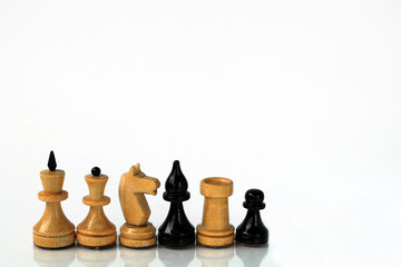 Chess on white background.