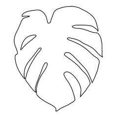 vector, isolated on a white background  outline palm leaf © zolotons