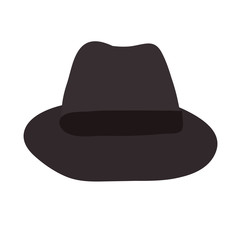 white background, men's hat silhouette