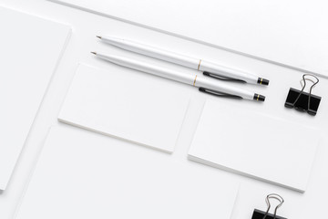 Blank stationery/business  branding isolated on white background