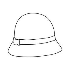 women hat sketch, lines