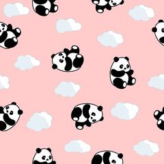 Panda seamless pattern