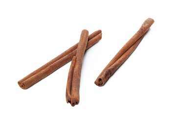 Cinnamon sticks isolated on white background