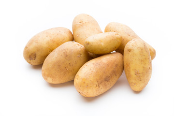 New potato isolated on the white background.