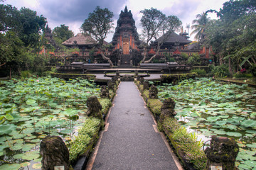 The Pura Taman Saraswati Temple is one of the most famous attractions in Ubud, Bali
