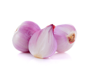 shallots isolated on white background