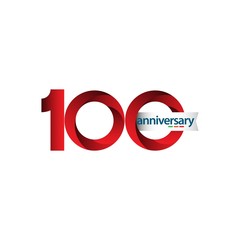 100 Year Anniversary Vector Template Design Illustration